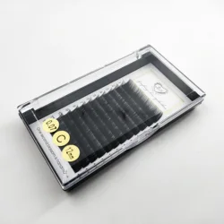 2021 wxx eyelashes wholesale .05 .07 lashes D curl easy fanning mega volume eyelash extensions