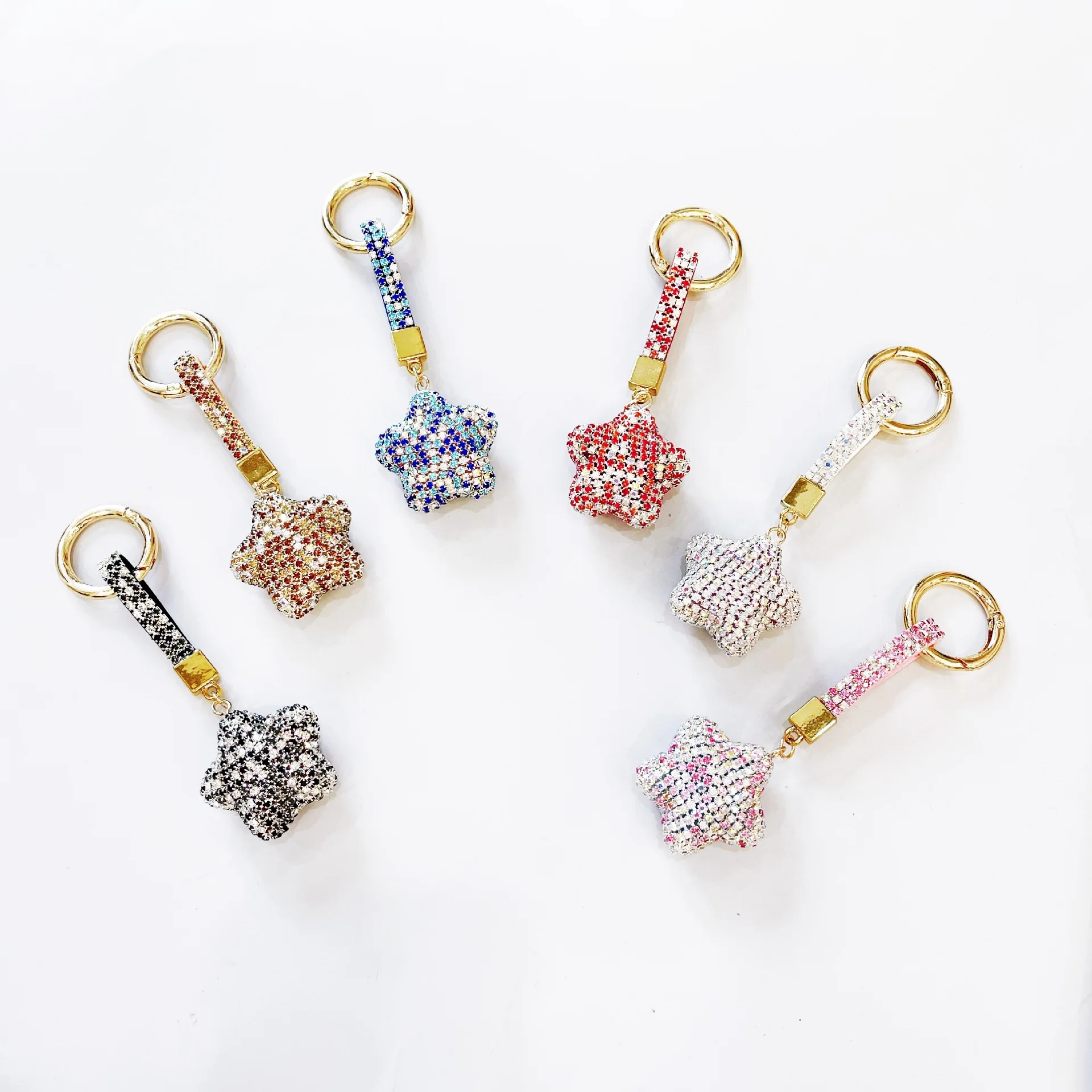 Popular Multicolor Luxury Rhinestone Keychain for Promotion Gifts custom keychains