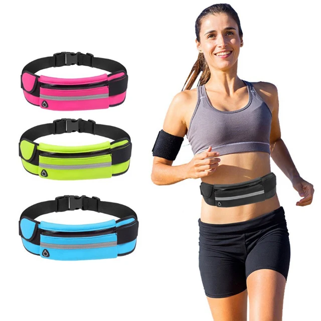 Neoprene multifunctional light reflective waterproof sports adjustable running pouch waist bag belt