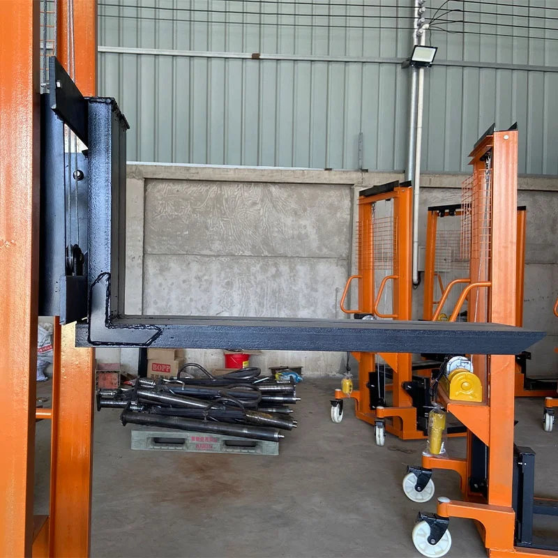 Large Capacity China Adjustable Forks Compact Pallet Stacker Manual Pallet Truck Stacker