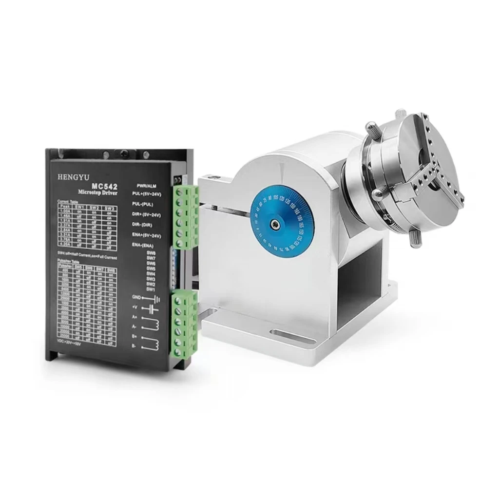 Marking Fixture with High Ring Rotating Fiber Laser Marking Machine Rotating Shaft