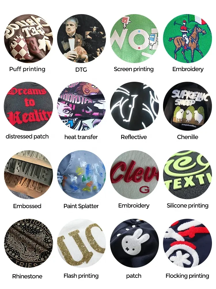 Custom logo vintage distressed cut and sew french terry t-shirts Fitted dtg 250gsm cotton heavy print graphic acid wash t shirt