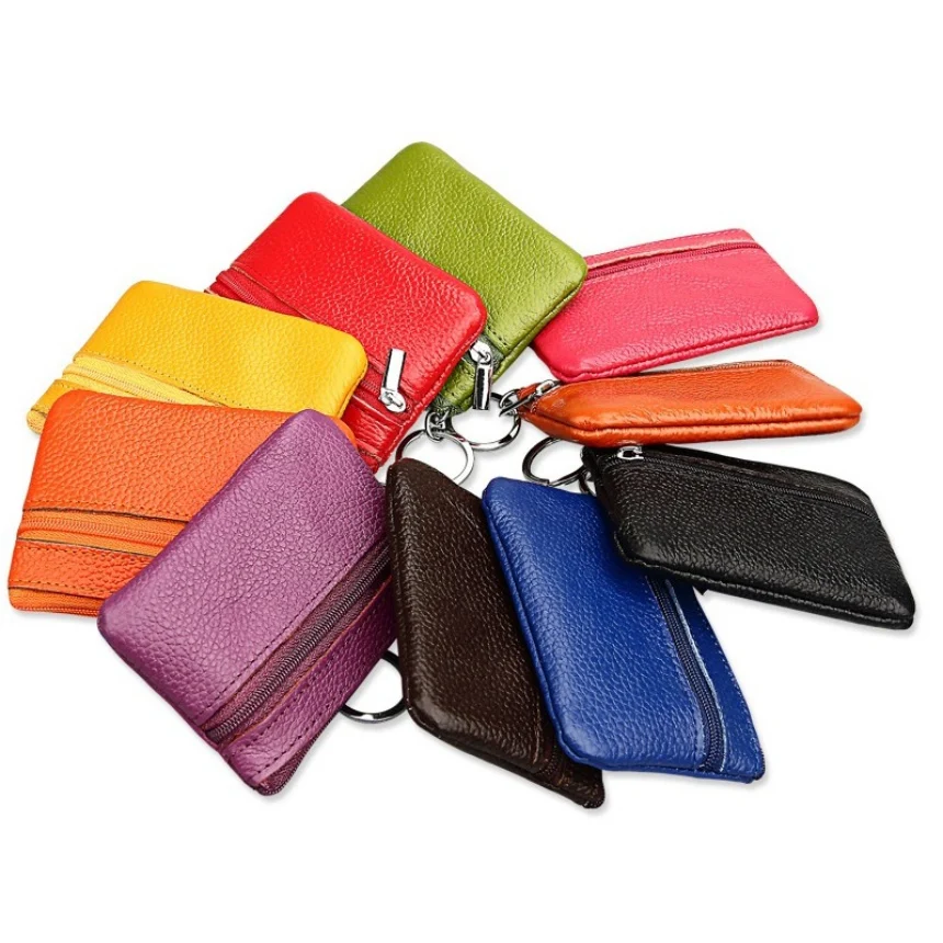 
PU Leather Coin Purses Woman Small Change Money Bags Pocket Wallets Key Holder Case Mini Functional Pouch Zipper Card Wallet 