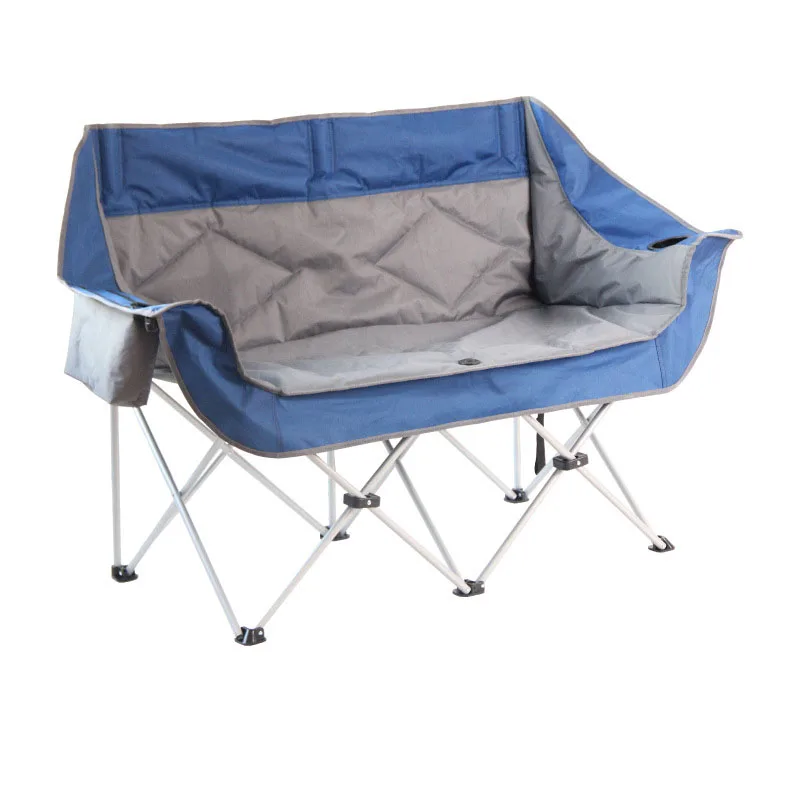 OEM camp beach lounge chair double leisure fishing chair filled cotton folding lawn oversized camping chair for adults