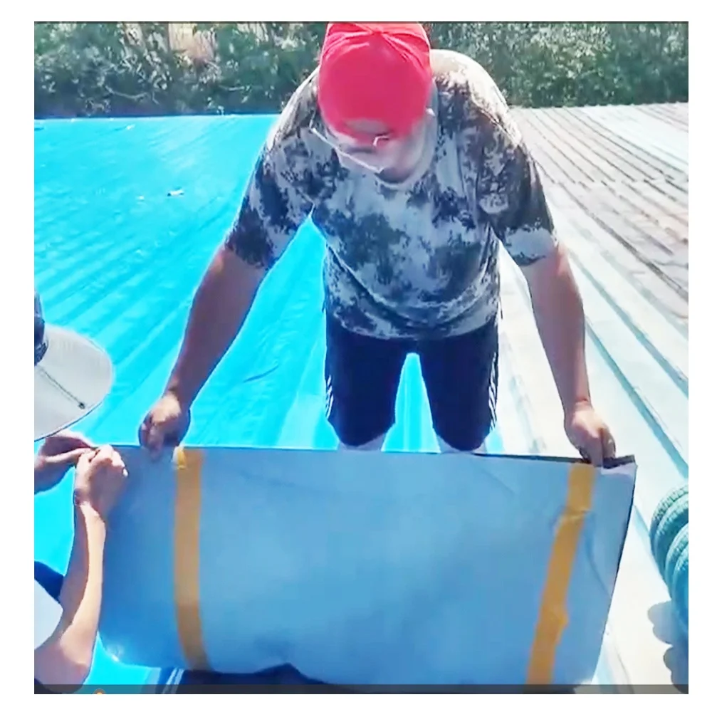 1.5mm Blue Waterproof PVC Butyl Bitumen TPO SBS Membrane for Roof Renovation Leak Repair Thermal Insulation-Building Material
