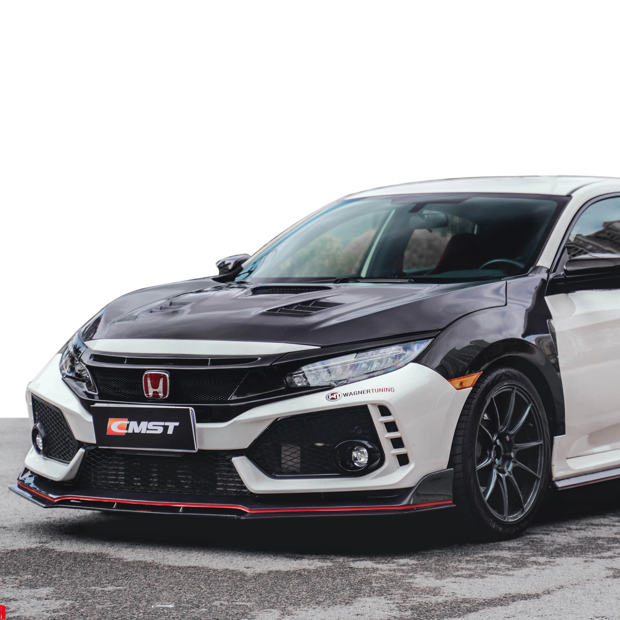 Auto Car Body Kits for Honda civic type R 2018 2019 2020 front lip diffuser fender and hood for Civic type R bodykit facelift