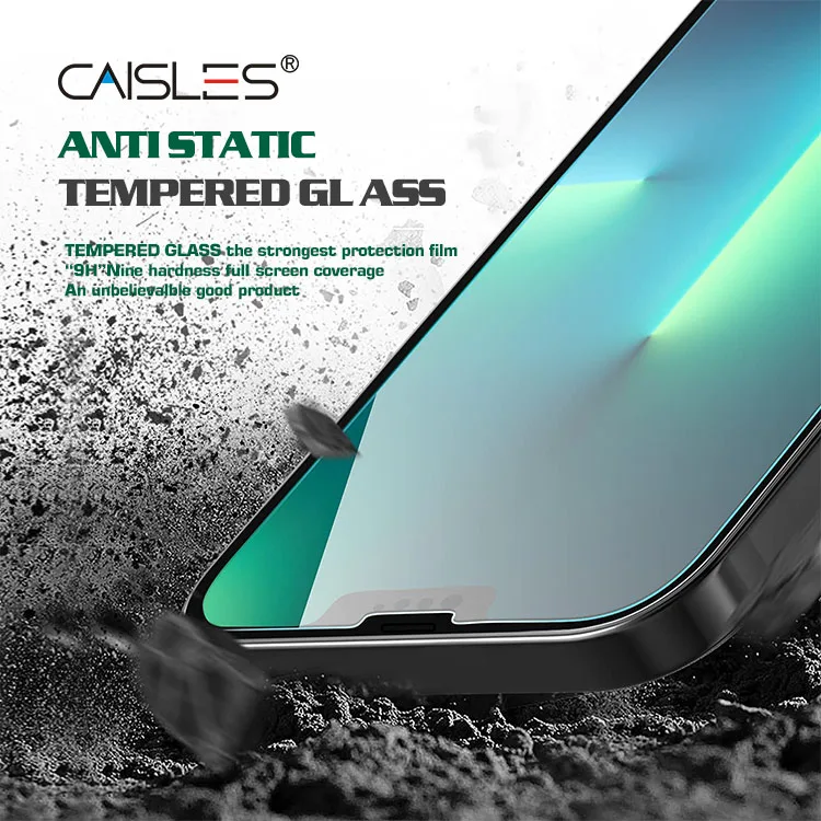Caisles Tempered Screen Protector anti-static high transparent glass film for phone models