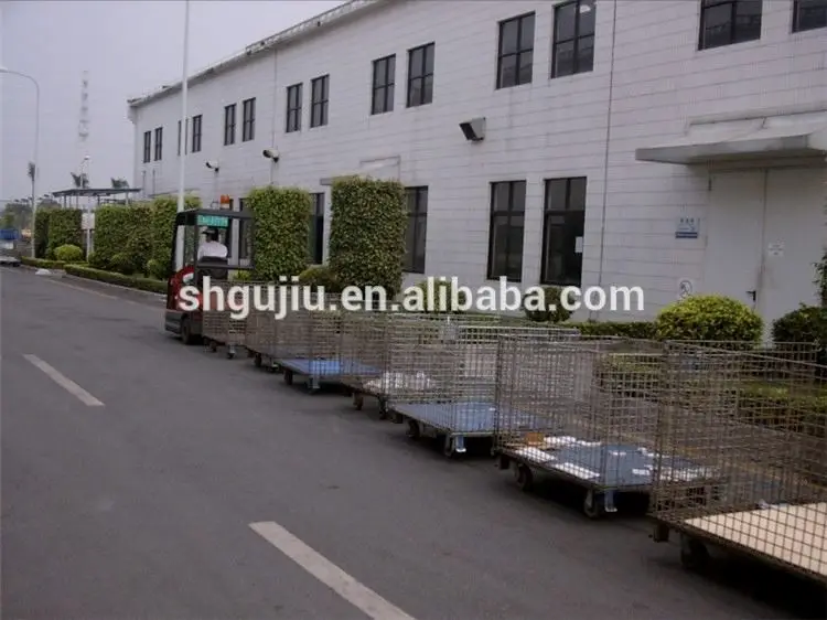 Logistics industry customized Japan Storage Equipment Wire Mesh Container With Caster