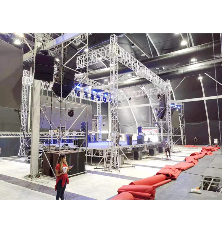 Customized Music Festival Indoor Speaker tower truss ,steel layer truss for concert show event