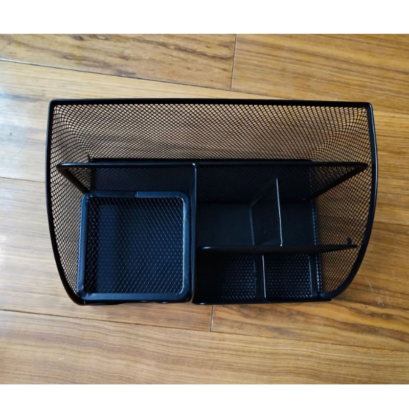 
Metal Multi-function Office Combination Pen Holder Large Capacity 7 Grid Desk Organizer 