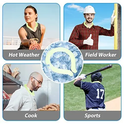 OEM Reusable Neck Cooling Tube Ice Wraps for Summer Heat Hands Free Cold Pack Neck Cooler