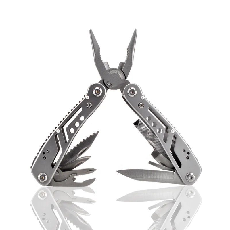 
Heavy Duty Multitool with Premium Replaceable Wire Cutters and Spring-Action Scissors 