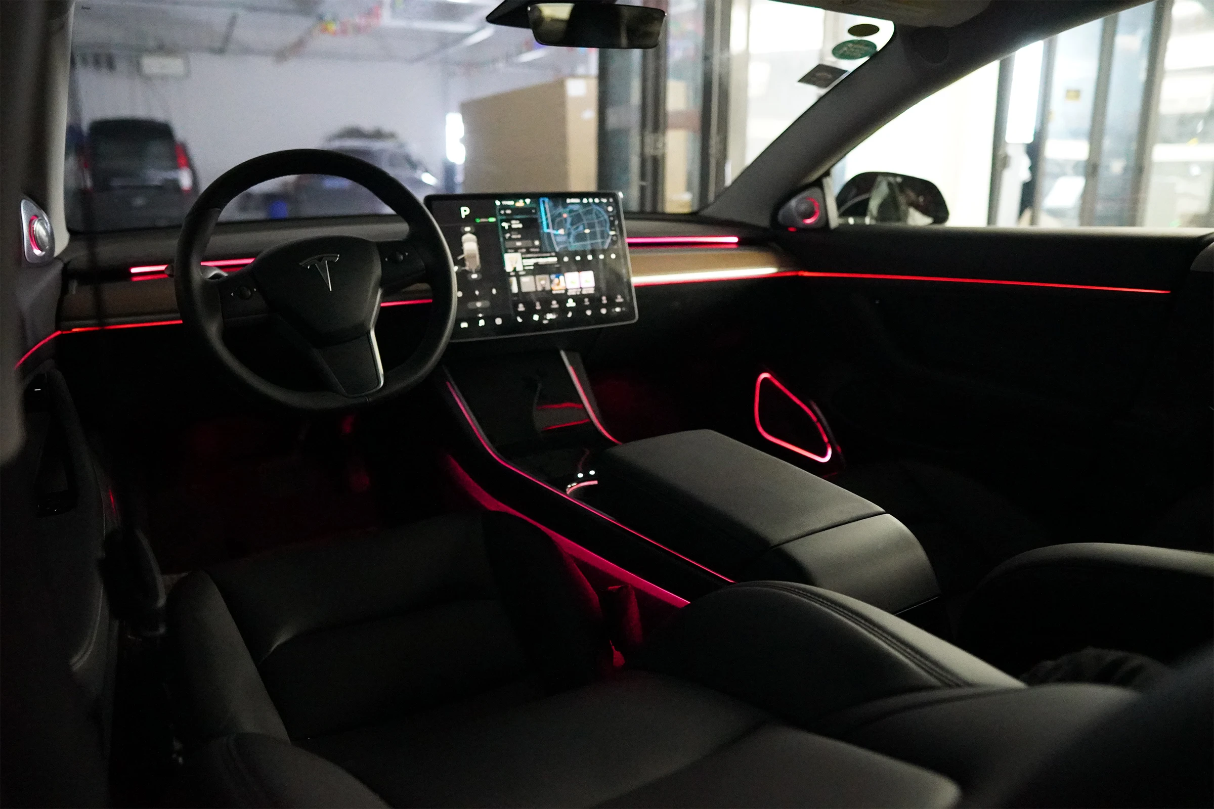 
HYDAUTOA 10 colors Ambient Light Car Interior car LED for Tesla Model 3 2020 