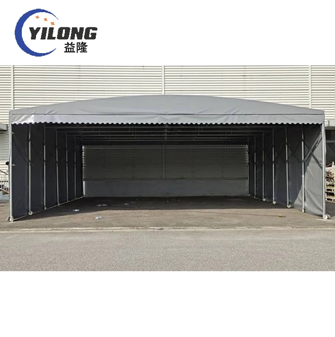 Easy Installation Canvas Roof Steel Structure Folding Garages