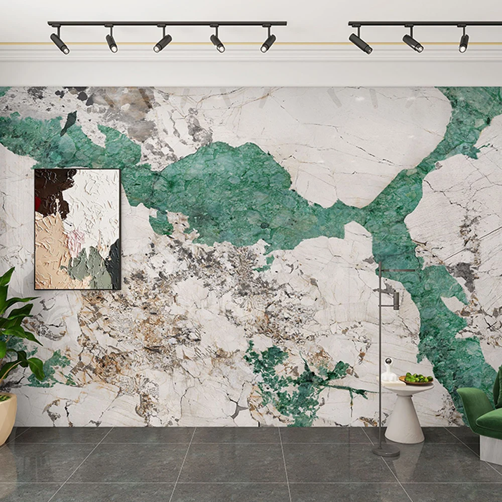 Modern High Glossy Pvc Bamboo Charcoal Indoor Living Room Tv Wall Corporation Decorative Marble WPC Wall Panel