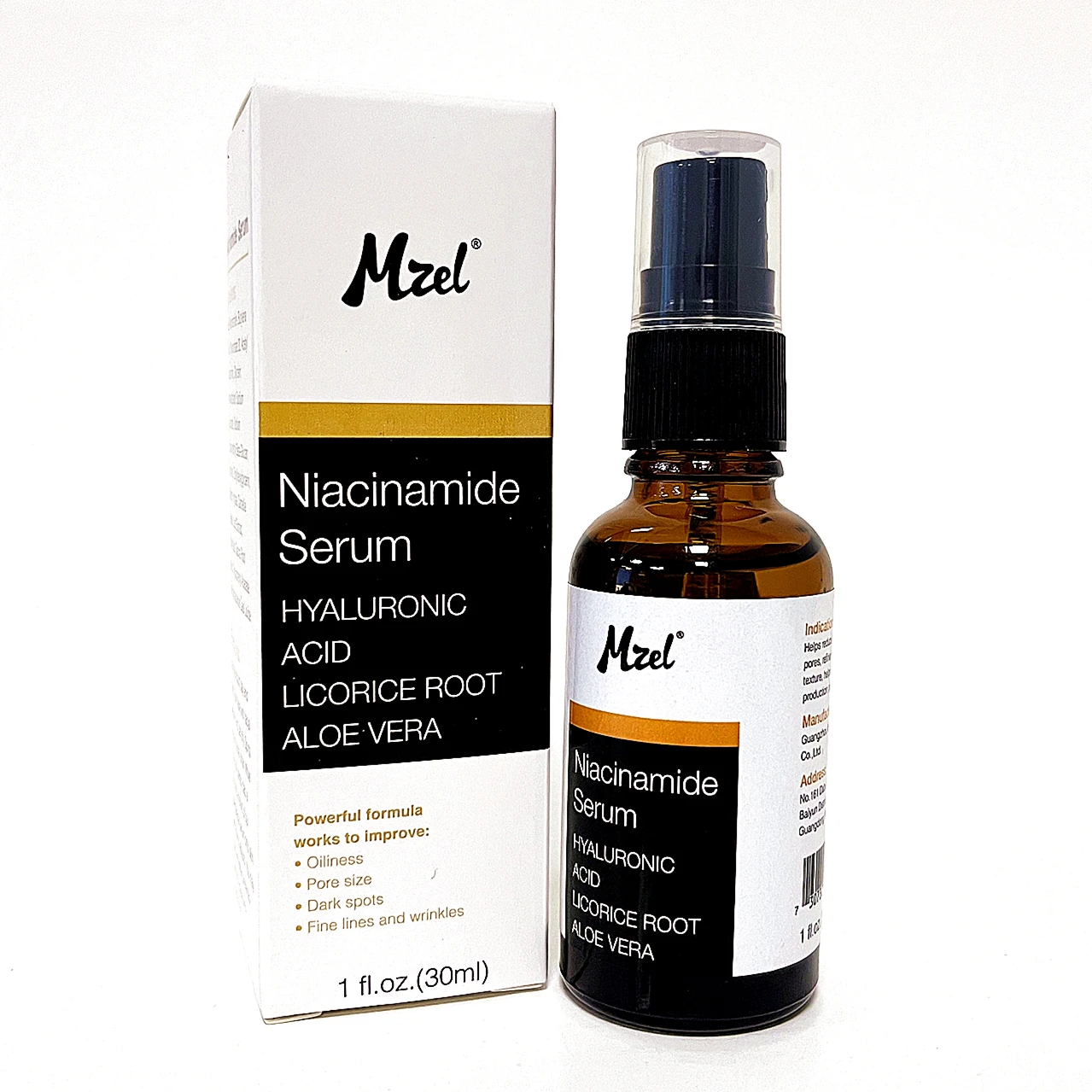 Оптовая продажа частная торговая марка сыворотка Niacinamide для отбеливания кожи лица и тела с экстрактом корня лакрицы