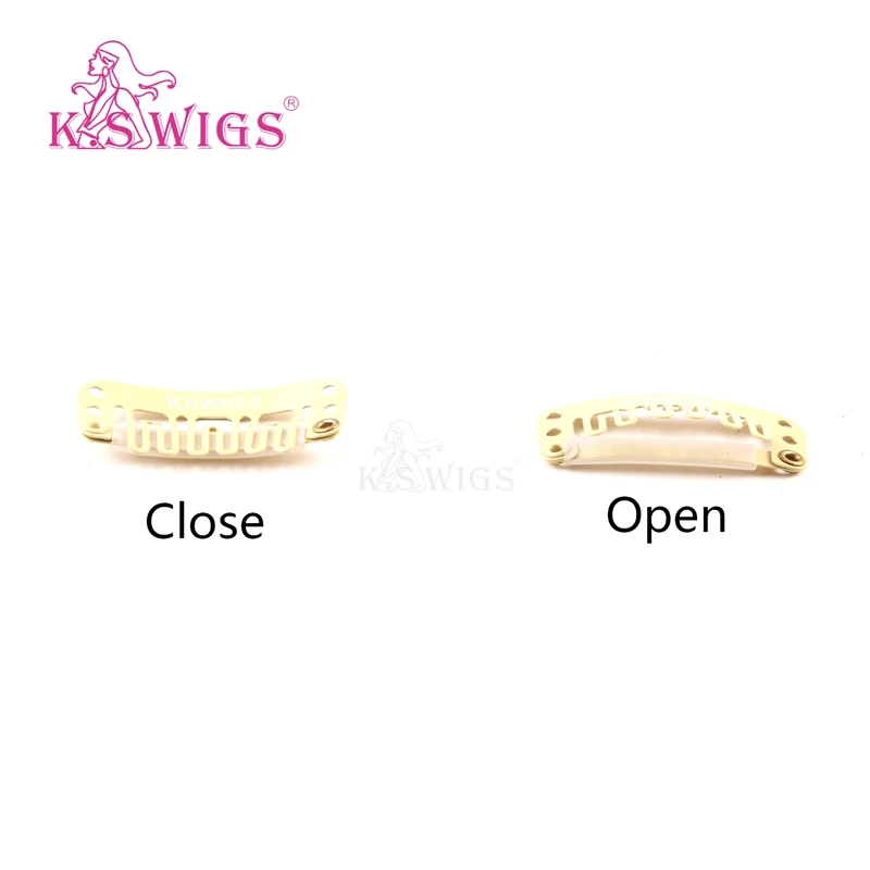 
K.S WIGS 50Pcs U Shape Metal Snap Clips for Clip in Hair Extensions DIY & Repair 3.2cm 