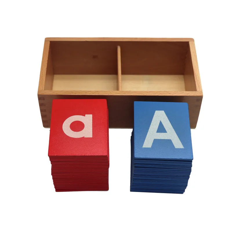 CHCCWooden Montessori Materials Kid Educational Toys Wholesale Dropship Sandpaper Letters Arabic Lower and Capital Sand Letters