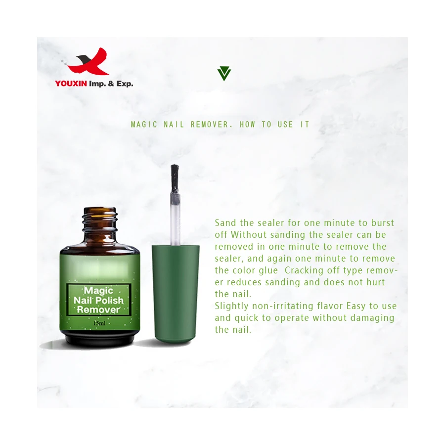 Drop Shipping Nail Art Beauty Supplies Gel Remover Fast Peel Off Magic Nail Polish Remover Harmless Nail Polish Remover