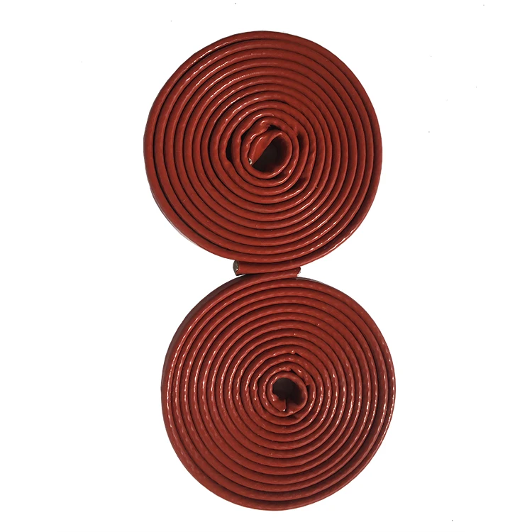 12mm Silicone Rubber Coated Fiberglass Braided Fireproof Heat Insulation Glass Fiber Braided Pyrojacket Thermal Protection