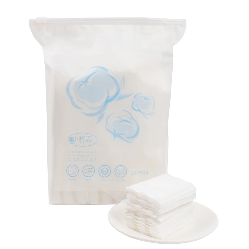222 Pcs Disposable Double-Sided 3 Layer Ultra-thin Facial Cleansing Paper Cotton Pads Soft Makeup Remover Pads