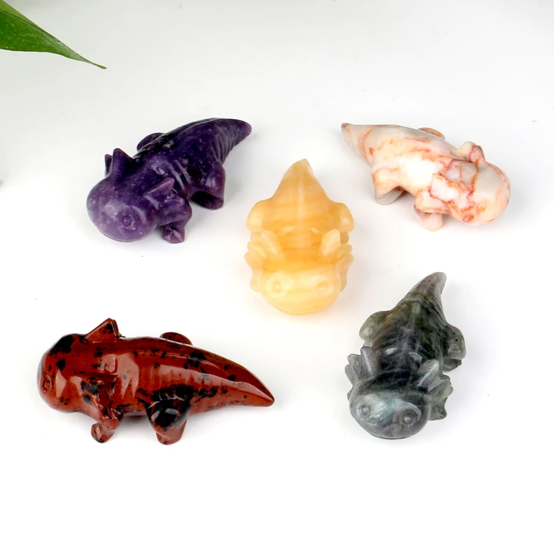 Hot-Sale Gemstone Crafts Fengshui Giant Salamander Chakra Crystal Salamander For Gifts