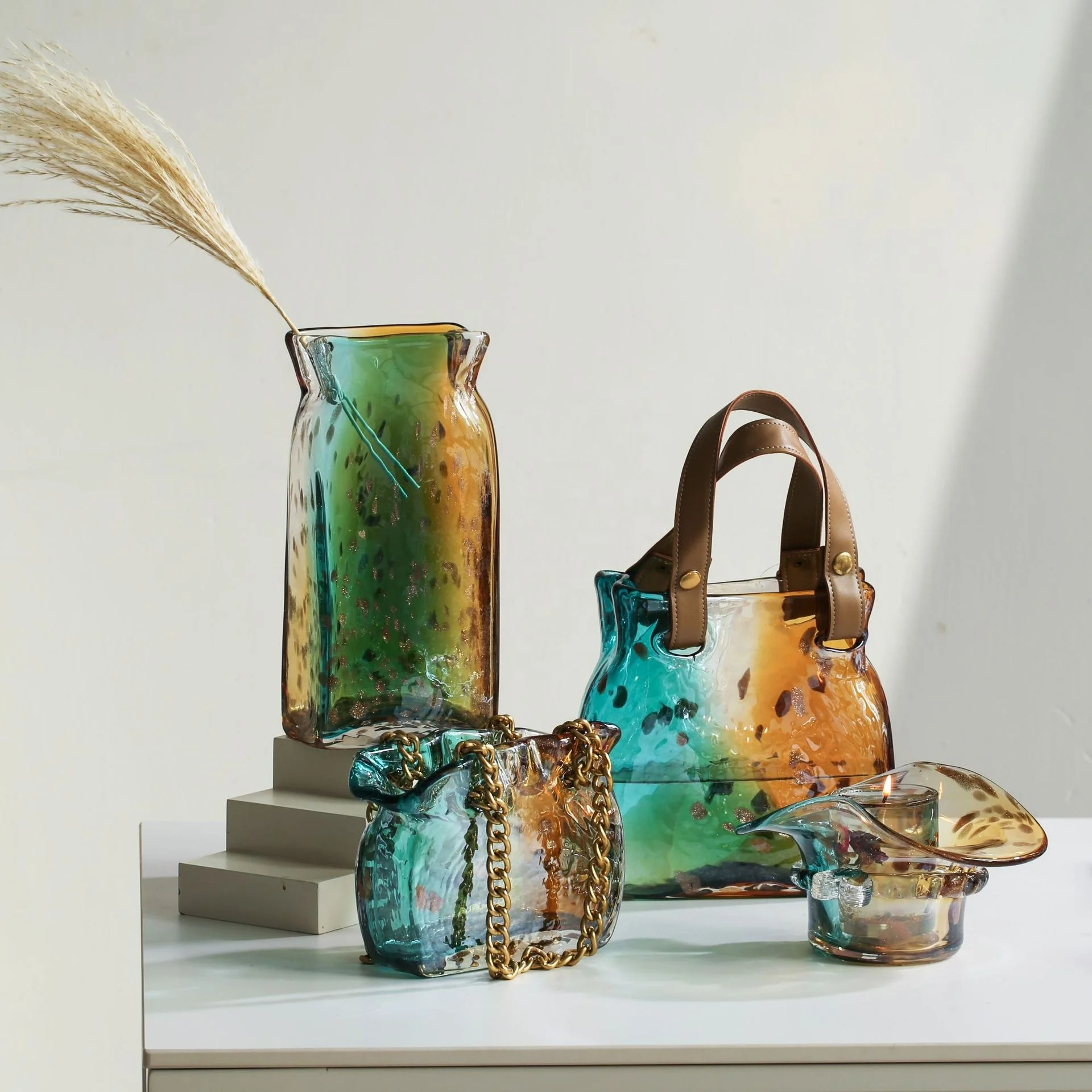 Стеклянная ваза для свадебных центров стеклянная цветов украшение стола цветная декоративная