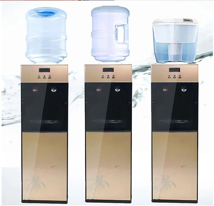 New arrival hot and cold compressor water floor standing water dispenser with mini fridge refrigerator