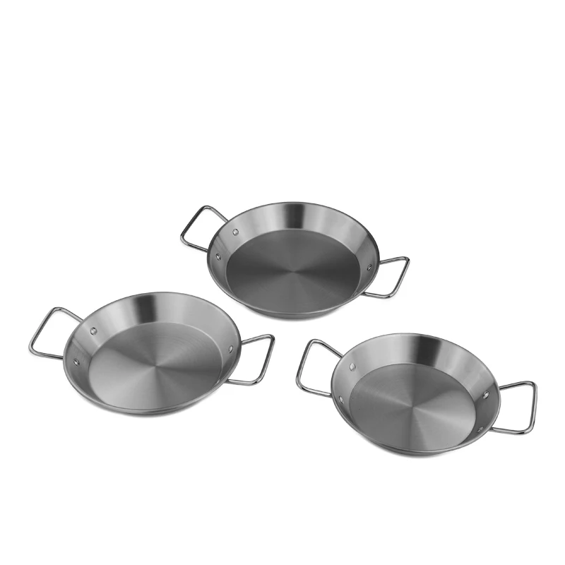 Kitchen Stainless Steel Stir Fry Noodles Soup Stock Pot Double Handle Seafood Pan