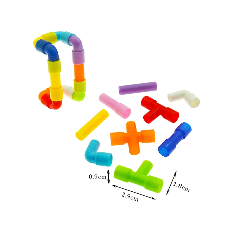 Wholesale Mini Puzzle Pipe Building Blocks Cheap Promotional Plastic Toys