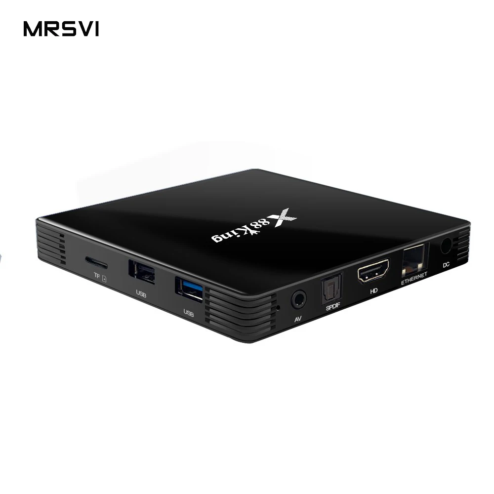 Hot selling Amlogic S922X Android 9.0 tv box 2.4G /5G dual-band Wifi firmware update android tv box X88 King