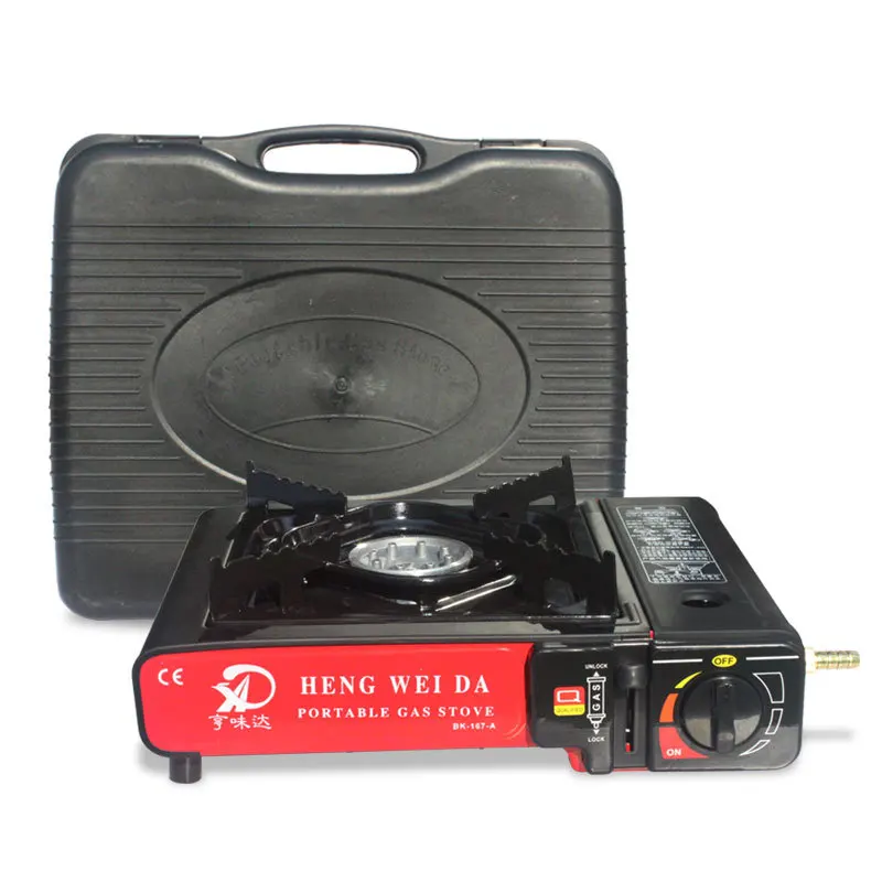 Portable Kitchen Kitchenware Butane Outdoor Camping Gas BBQ Grill Stove  with Carrying Case Dual-purpose