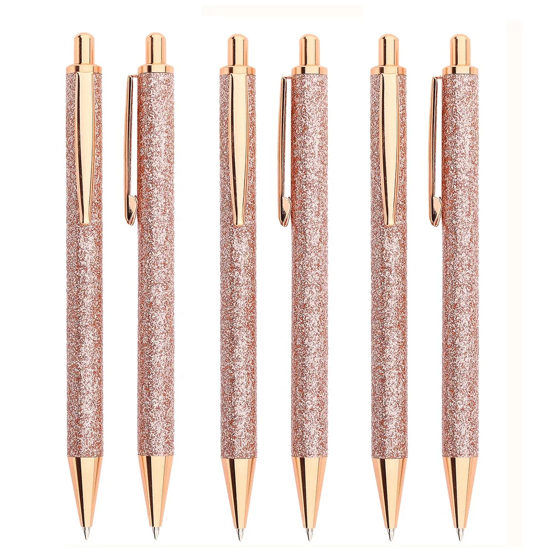 quality biro diamond princess pens oem pink rose golden bling girls fashion ballpoint pen stationary and school supplies