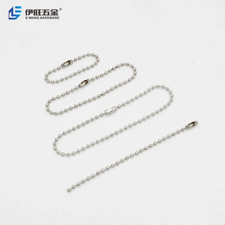 YIWANG Wholesale Different Size Nickel Plated Metal Bead Ball Chain Necklace Accessory