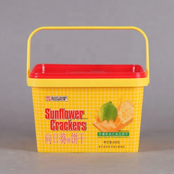 4 liter New Printed Square Food Storage Plastic Container