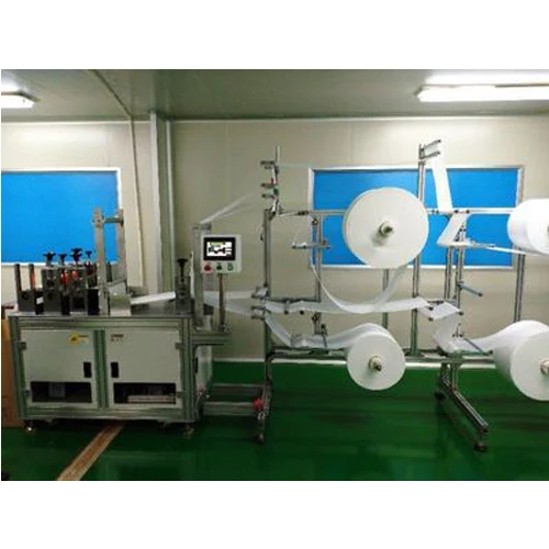 Stock High-Speed Fully Automatic Flat Gauze Inner Earloop Slicing Sealing Disposable Medical Surgical Face Mask Making Machine