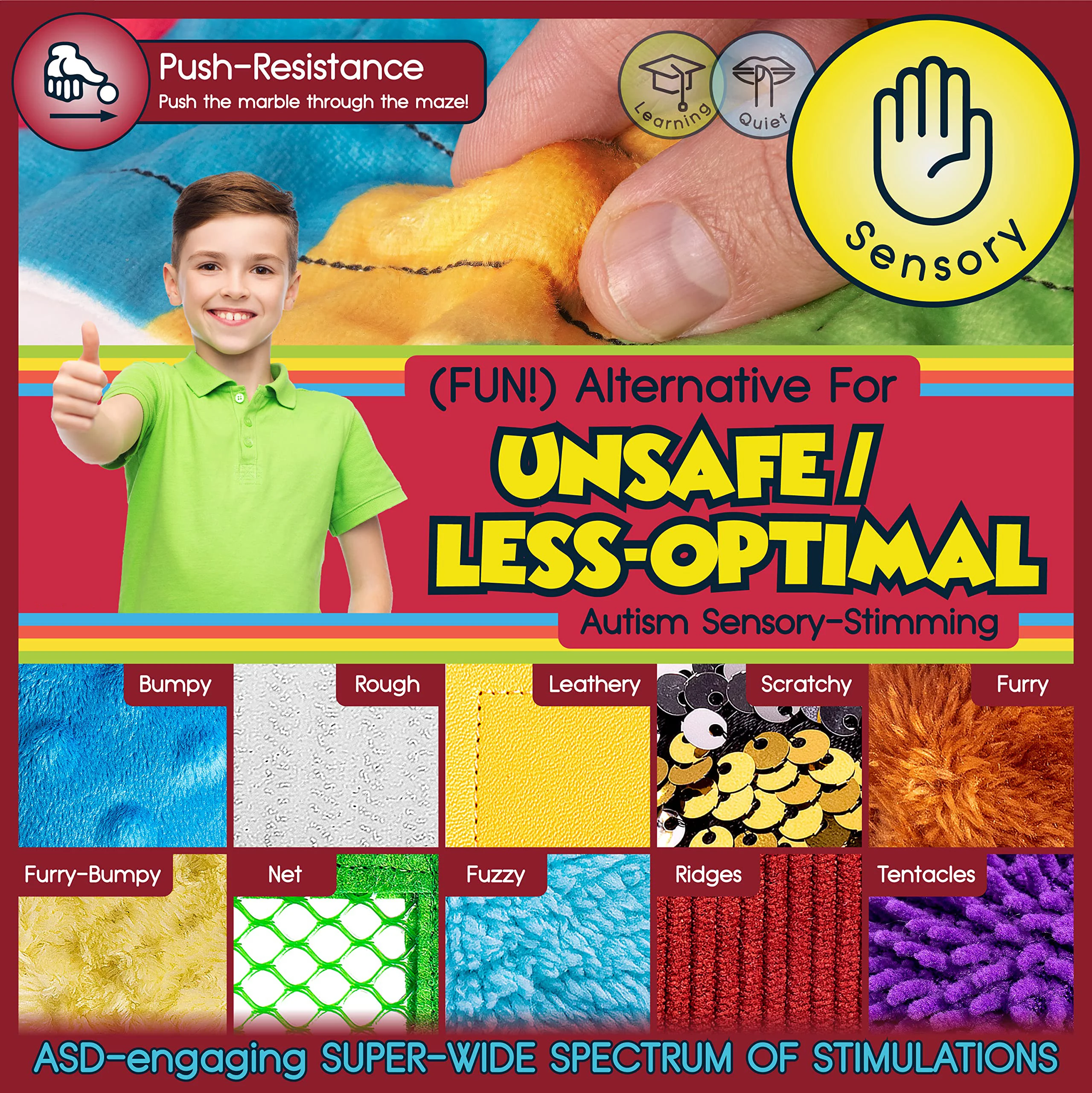 Autism Prosperity Kids Toys Quiet  Education Sensory Stim Fidget Sensory Bean Bag Toys For Classroom