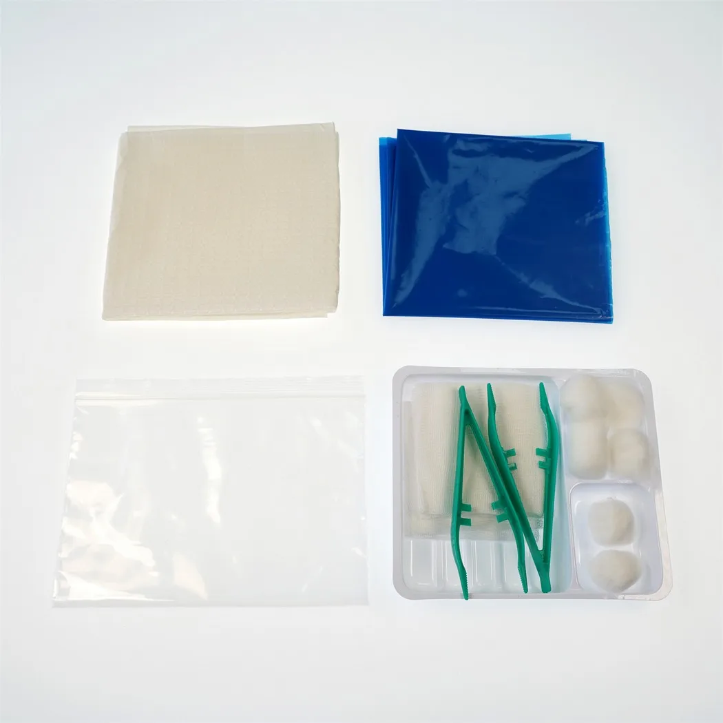 Medmount Medical Surgical Disposable Sterile Basic Customized Gauze Swab Cotton Ball Dressing Kit Set for Wound Dressing