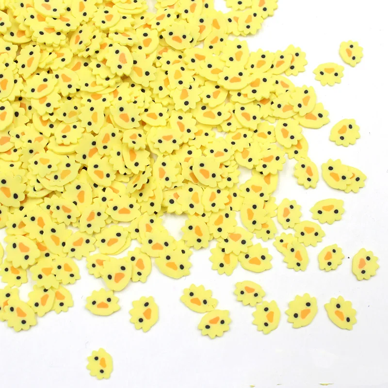 Yellow Cute Duck Suitable for Nail Art Painting Soft Pottery Polymer Clay Jewelry Ornaments