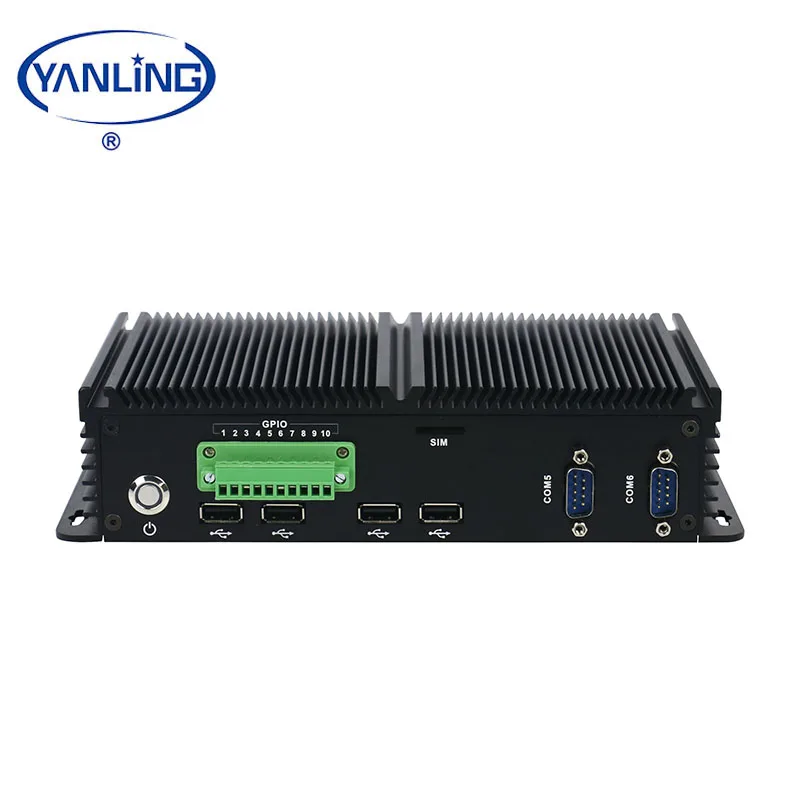 Дешевые промышленный компьютер с GPIO Intel J1900 4 ядра безвентиляторный мини настольный ПК x86