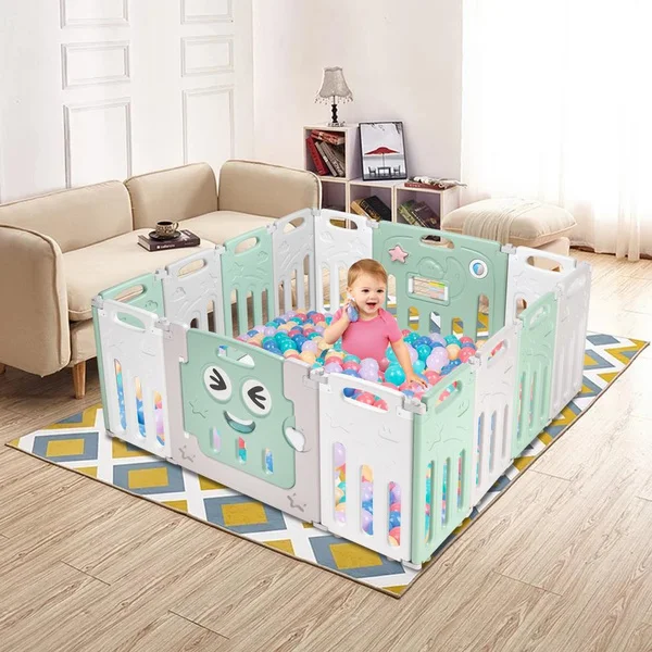 New trend folding kids playpen indoor playground kids activity center corral de juegos para beb baby fence playpen for baby
