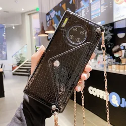 Textured alligator leather wallet for huawei nova 4 5 6 7 mate p40 p30 pro smart 2022 android phone case