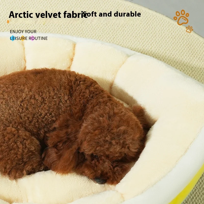 Small Pet Product Fiber PP Material Year-Round Use Winterheattech Open Banana Dog Bed Cat Nest