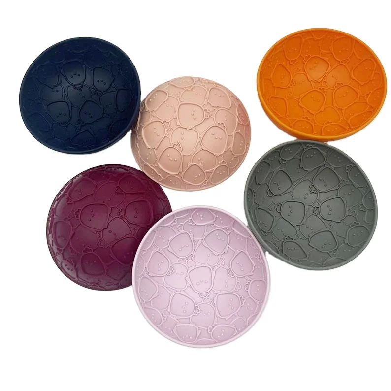BPA Free 4 Textures Slows Down Feeding Silicone Santa Claus Enrichment Mat Christmas Style Dog Lick Mats Whilst Bathing Trimming