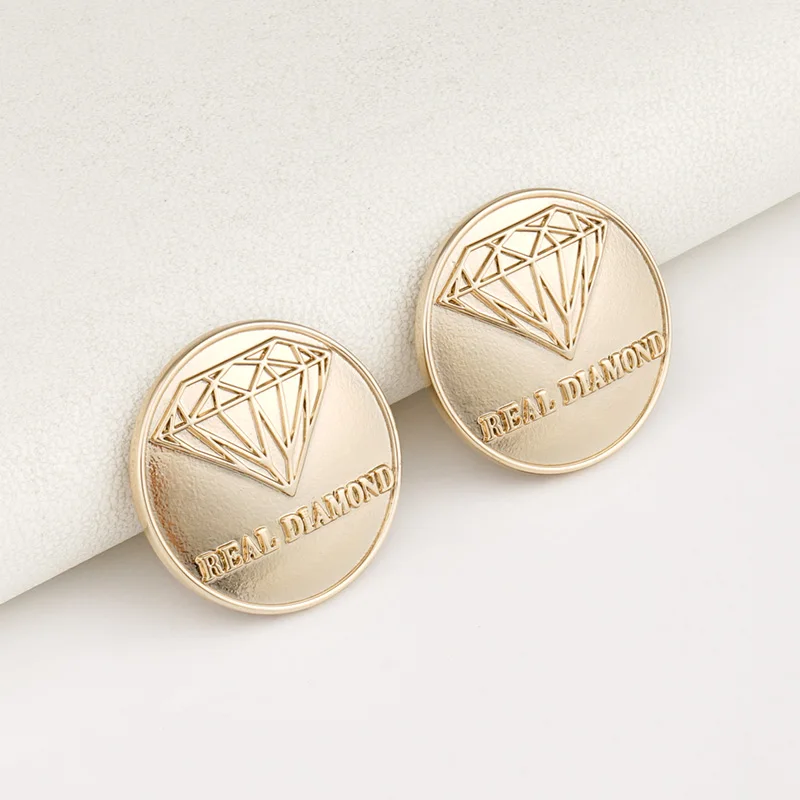 Custom Gold Metal Bag Logo, Metal Name Plate Tags for Purse, Round Shape Hollow Metal Logo For Wallet