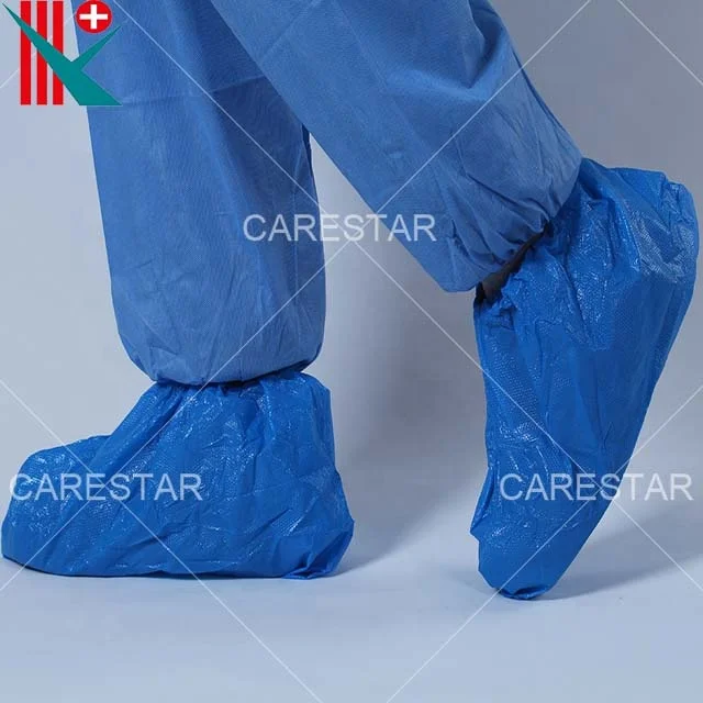 
Disposable CPE Shoe Cover / Over Shoe, Diamond Embossing 