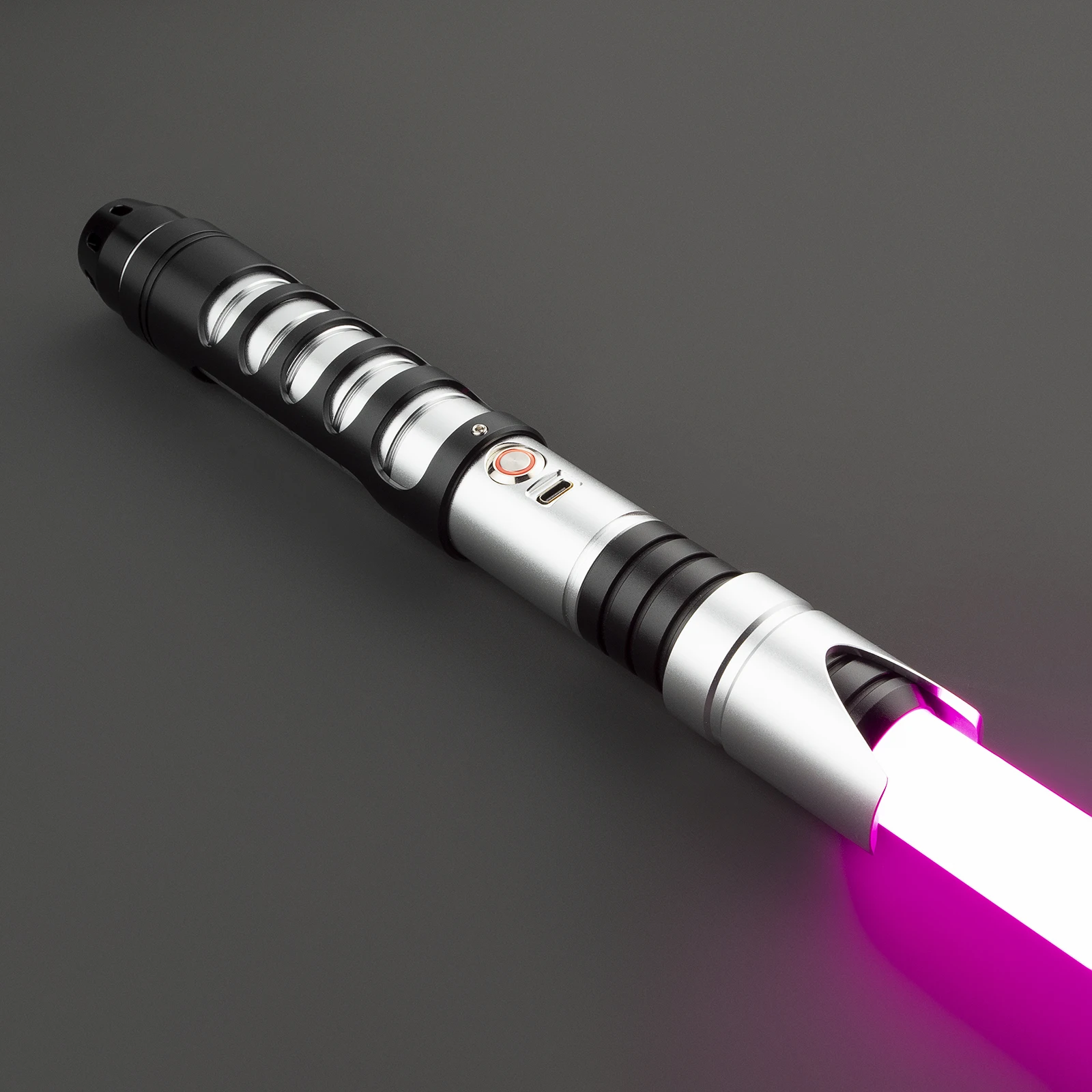 LGTNexus Sabers smooth swing 16 fonts full Metal Hilt Thick colored blade Pogo pin with LED Speaker Jedi or Sith Flash Battery