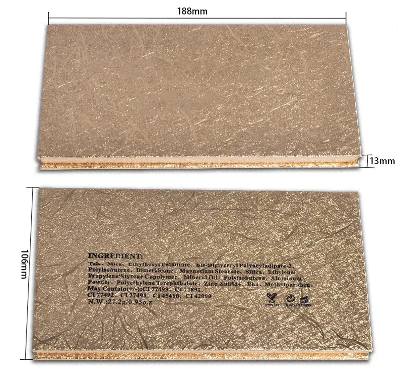 Private Label  High Pigment  Organic Vegan Rose Gold Packaging Shimmer Matte Eyeshadow Palette Makeup