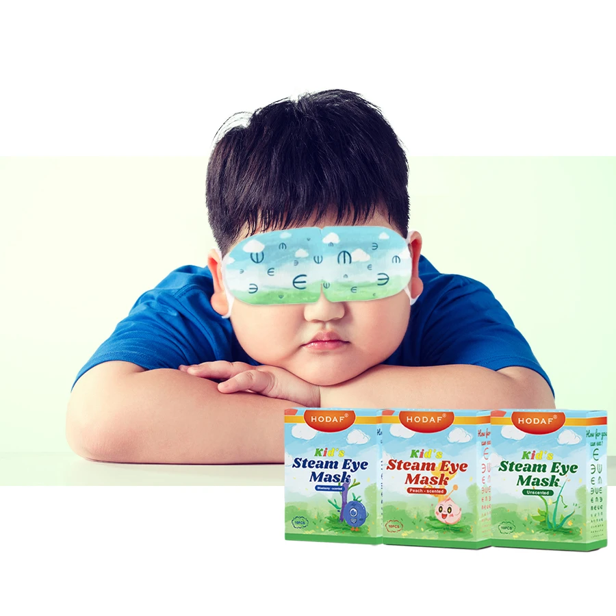 2025 new eye heat pad steam eye mask customized pattern self heating warm sleep mask for kids