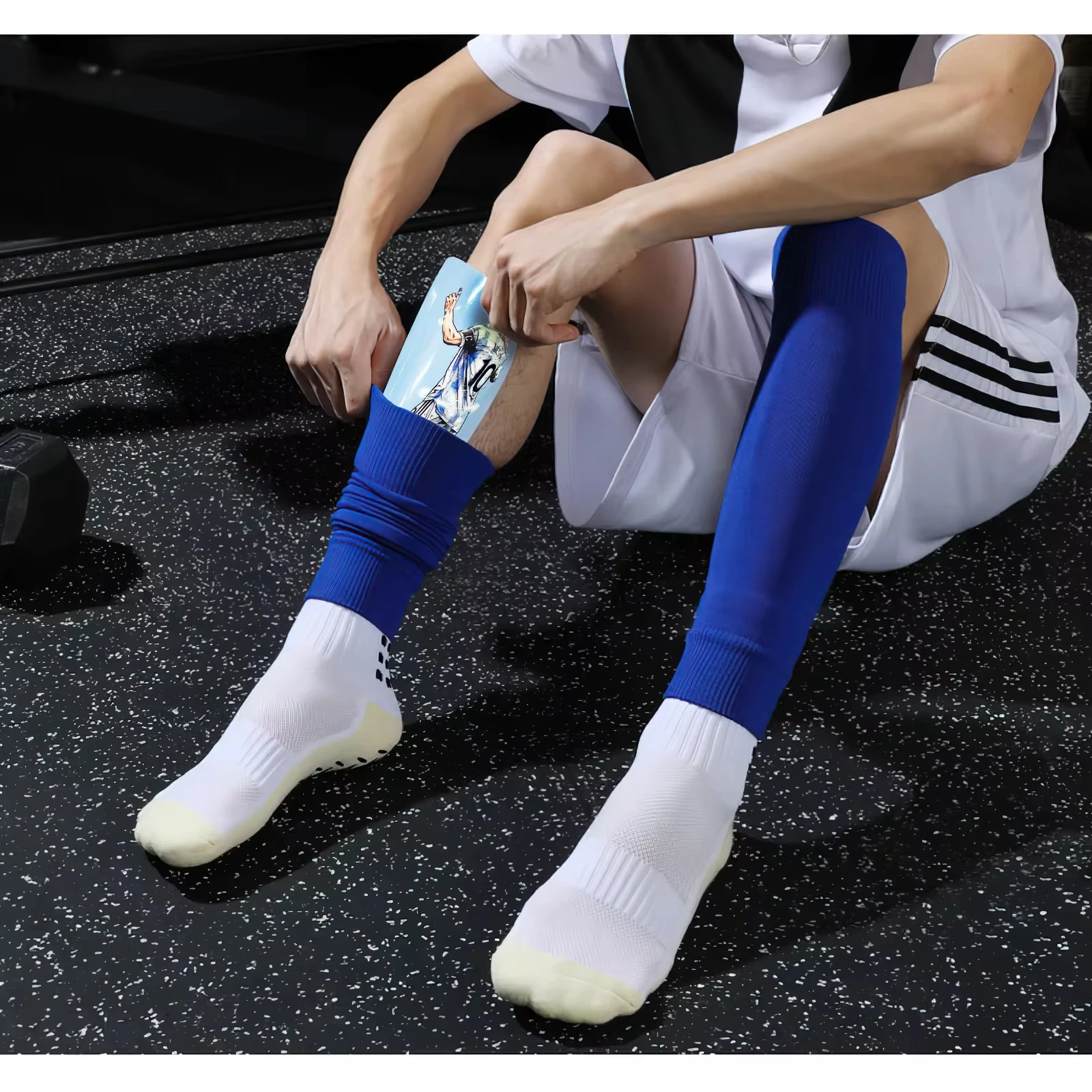 Manufacturer Personalized Adult Children Breathable Football Sleeves Elastic Calf Customized Soccer Shin Guard Socks